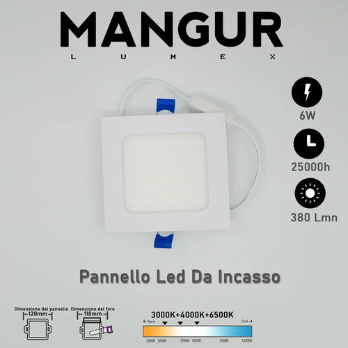 Set faretti led incasso - 4, da