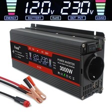 Inverter Convertitore di potenza 1500W/2000W/2600W Display LCD DC 12V a AC 220V