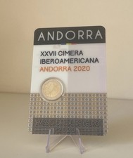 Coincard 2 Euro Andorra 2022 27th Iberoamerican Summit Original Folder BU UNC
