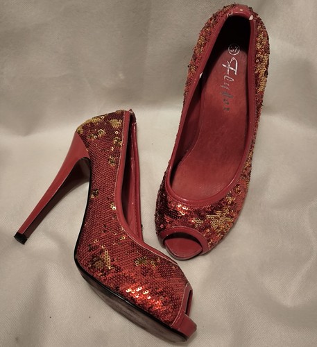 Scarpe rosse con paillettes