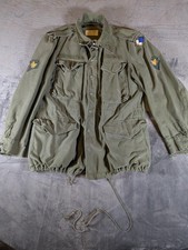 Giacca da campo vintage US Army M-1951 uomo piccola regolare verde oliva talon zip anni 50