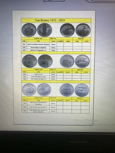 Inventario monete argento san - inventario,