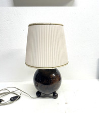 LAMPADA DA TAVOLO SFERA LEGNO OTTONE FINTO MARMO/RADICA Art Deco TABLE LAMP '30