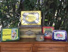 SCATOLE IN LATTA DA COLLEZIONE VINTAGE S.PELLEGRINO G.SARTORI SPERLARI CRAYOLA