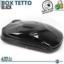 Box Tetto Auto 420 Litri Baule PORTABAGAGLI Viaggio Nero Portapacchi Portatutto