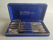 Non comune set posate SPLAYDS silver plated cucchiaio e forchetta in uno anni 60