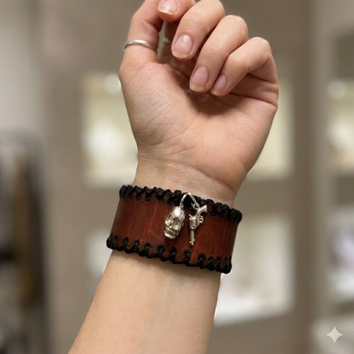 Bracciale con teschio - con,