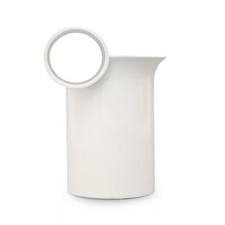 Vaso in ceramica bianca di