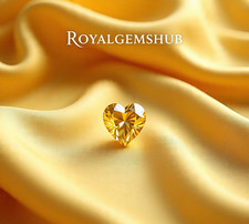 Diamante colore giallo taglio cuore naturale certificato 5 ct grado VVS1 D...