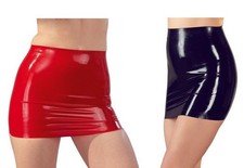 MINI GONNA IN LATEX ROSSA O