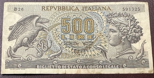 Banconota 500 lire r3aretusa - 500,