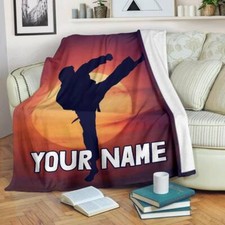 Karate Custom Name Blanket