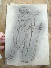 ANTICO DISEGNO CHINA   INCHIOSTRO AREA LOMBARDA 1700 XVIII BOZZETTO  AFFRESCO