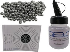 Glac Store® 200 Pz Pallini in Acciaio Metallo da 6 mm per Softair + 5 Bersagli