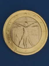 Moneta da 1€ Italia 2006 CONIO STANCO non appare in basso la linea del quadrato