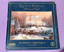 Puzzle Montato (vedi foto) Thomas Kinkade "Victorian Christmas II" 1000 Natale