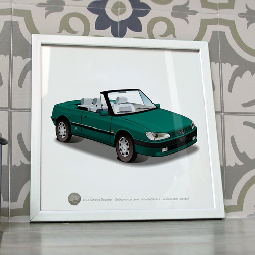 Poster peugeot 306 cabriolet - poster,