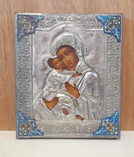 Icona Religiosa Russa Dipinta