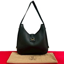 Borsa a tracolla HERMES Sako logo metallo Taurillon Clemence nera 61533