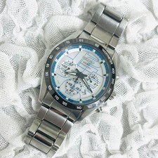 Seiko Solar V175-0AN0 Cronografo Unisex 39mm Argento Usato Raro\\
