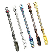 Mini Cucchiai Piccola Pala Spezie Piccolo Charm con Teschio per Portachiavi/Ciondolo U-PICK