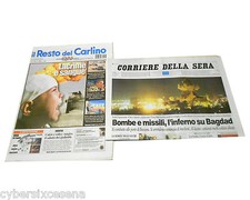 IRAQ GUERRA 22/23 marzo 2003 due giornali storici