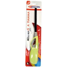 ACCENDIGAS  A FIAMMA MONGARDI CON SICUREZZA BIMBI RICARICABILE VARI COLORI