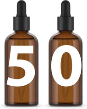 Boccette Vetro Color Ambra Con Pipetta Contagocce - 30 Ml X 50 Flaconi Di Alta Q