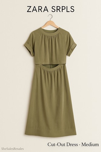Abito zara srpls verde oliva - abito,