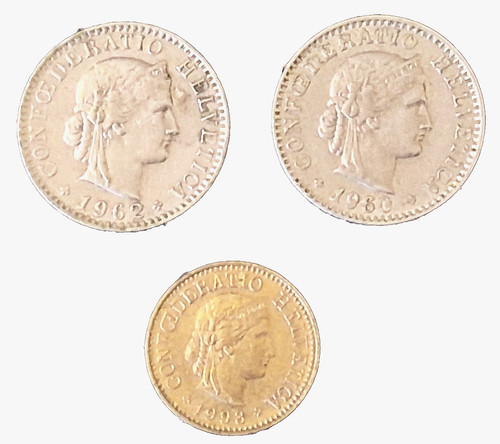Lotto monete svizzera - lotto, 2x