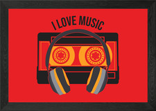 I love Music Framed Wall Art