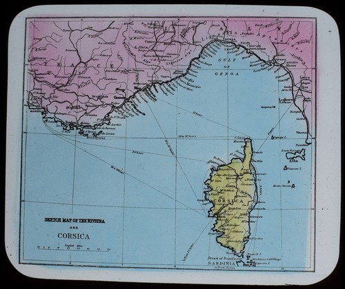 Map the riviera and - the, corsica