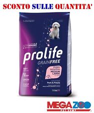 Prolife Dog GrainFree Sensitive Maiale Fresco e Patate Puppy Medium Large Kg.10