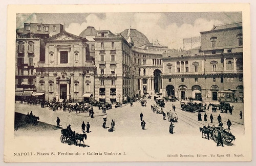Cartolina napoli piazza s - cartolina,