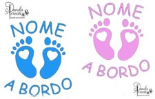 adesivo decal BIMBO BIMBA A BORDO stickers personalizzato auto famiglia bambini