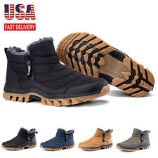 Stivaletti da neve uomo slip on invernali impermeabili foderati in pelliccia outdoor scarpe antiscivolo