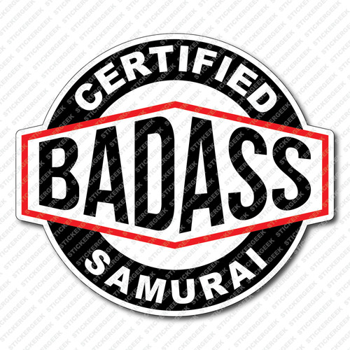 Adesivo certificato bad ass - adesivo,