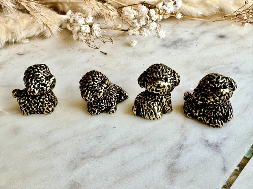 Set decorative brass - brass, poodle