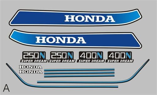 Set decalcomanie honda 250 400 - decalcomanie,
