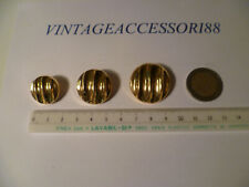 BOTTONE ONDE METALLO COLOR ORO LUCIDO DISPONIBILI 3 MISURE SARTORIA VINTAGE