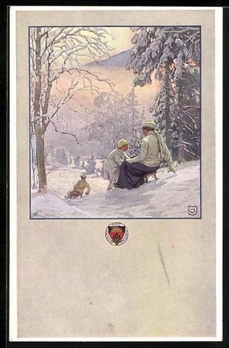 Cartolina artista deutscher - cartolina, d'artista