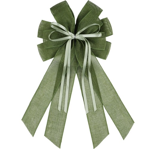 Grande fiocco tela verde - fiocco,
