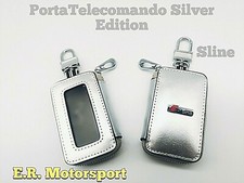 PortaTelecomando in Ecopelle SILVER Series Logo Metallico SL