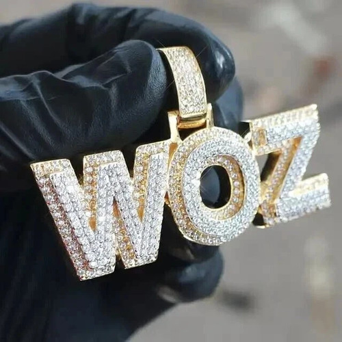 Ciondolo lettera uomo woz - ciondolo,