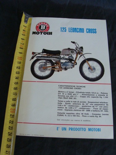 Foglio pubblicitario motobi - pubblicitario,