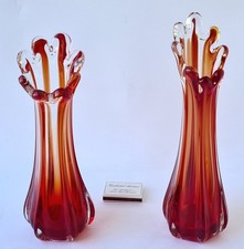 Coppia Di 2 Eleganti Vasi In