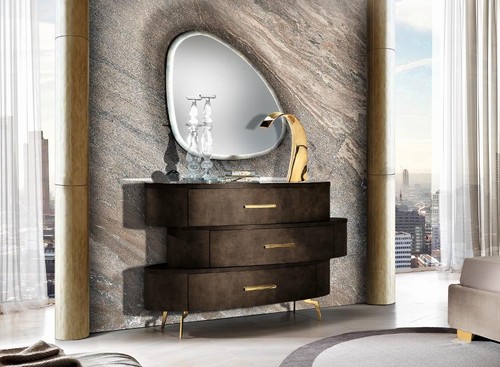 Cassettiera design legno side