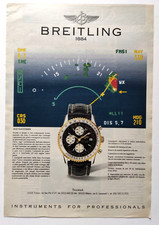 Pubblicita' Breitling Old Navitimer Orologio Vintage Advertising Werbung 1995(R7