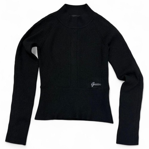 Guess maglia nera crop lurex - maglia,