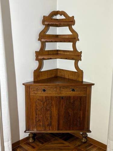Antica mensola angoliera - antica, legno